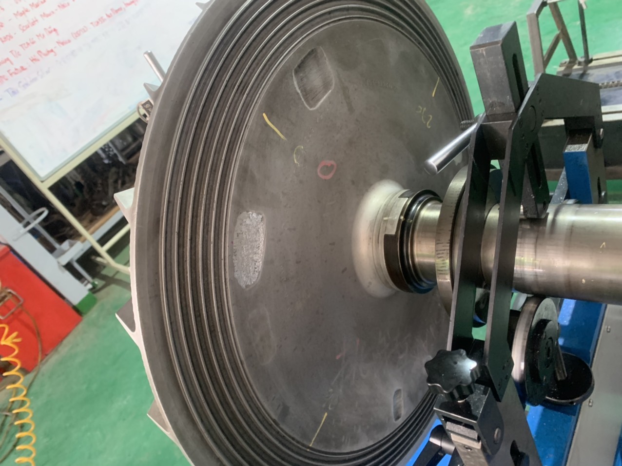  Dynamic balancing the complete rotor-shaft