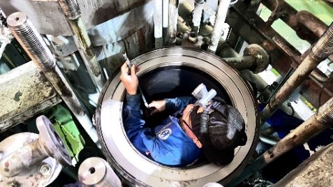 WARTSILA 6RT-FLEX50 – MAIN ENGINE MAINTENANCE COMPLETED 